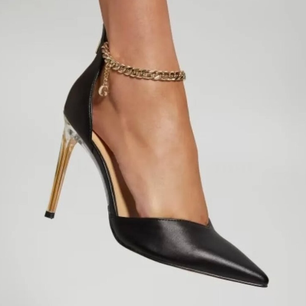 GUESS Stefany G-Chain Ankle Strap Pumps